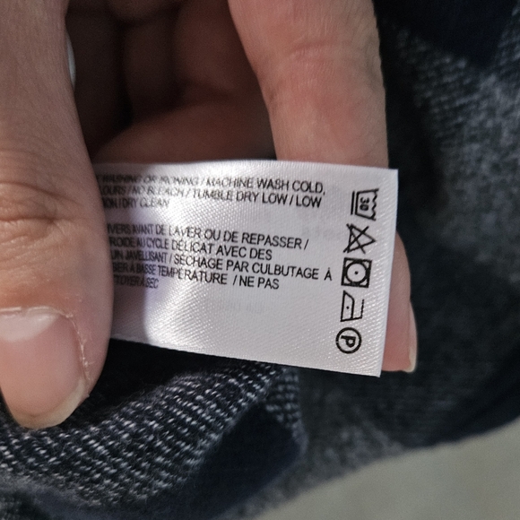 ROOTS Men's Park Plaid Shirt Blue Grey Flannel Large - Picture 14 of 14